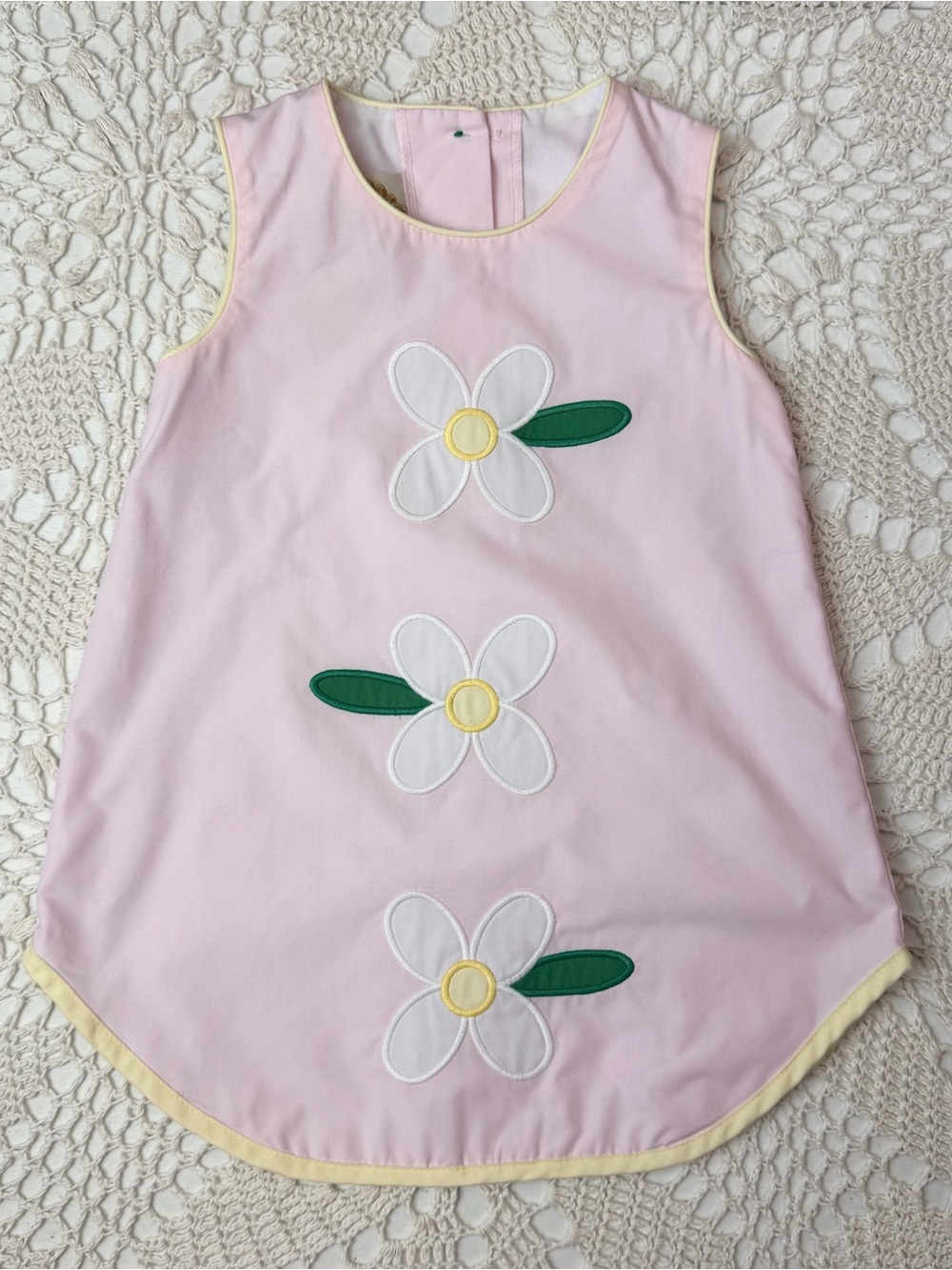 The Beaufort Bonnet Company Baby Girl 12-18 Months Pink Daisy Annie Apron Dress